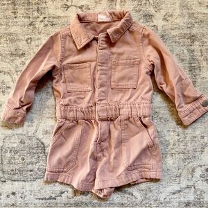 Toddler girl Pink Utility Romper